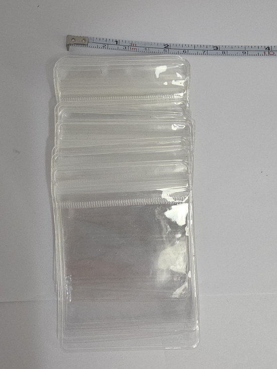 None Other - Clear Plastic Zip Storage Pouches for Accessories - Transparent